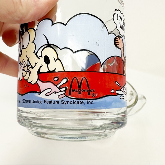 Vintage 1978 McDonald's Garfield‎ Graphics Glass Mug Set - Picture 5 of 14
